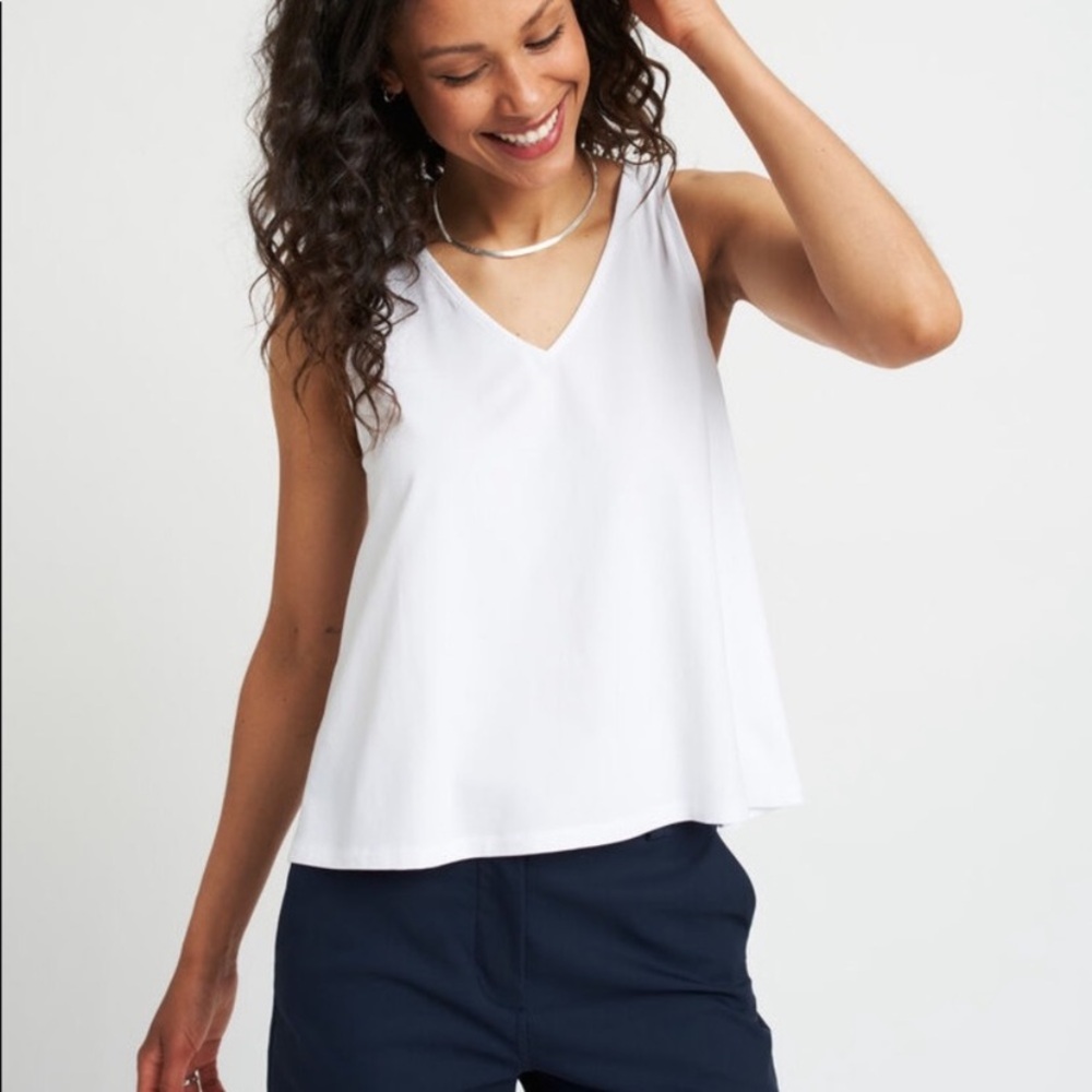 Kit and Ace White Tank Top